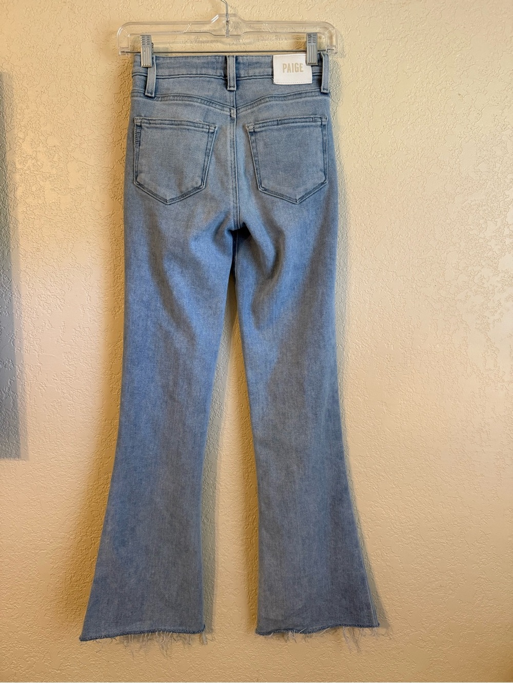 PAIGE Light Blue High-Rise Flare Jeans for Women - Picture 3 of 3